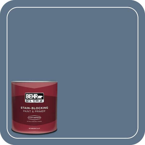 BEHR ULTRA 1 qt. #580F-6 Lost Atlantis Extra Durable Flat Interior Paint & Primer