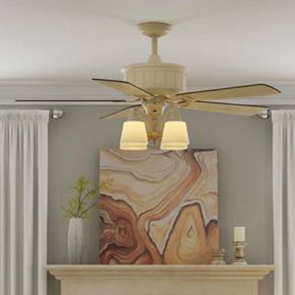 Hampton Bay Torrington 52 in Indoor Cottage Wood Ceiling Fan with Light Kit 