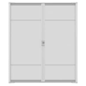 72 in. x 96 in. Brisa White Tall Double Retractable Screen Door Kit