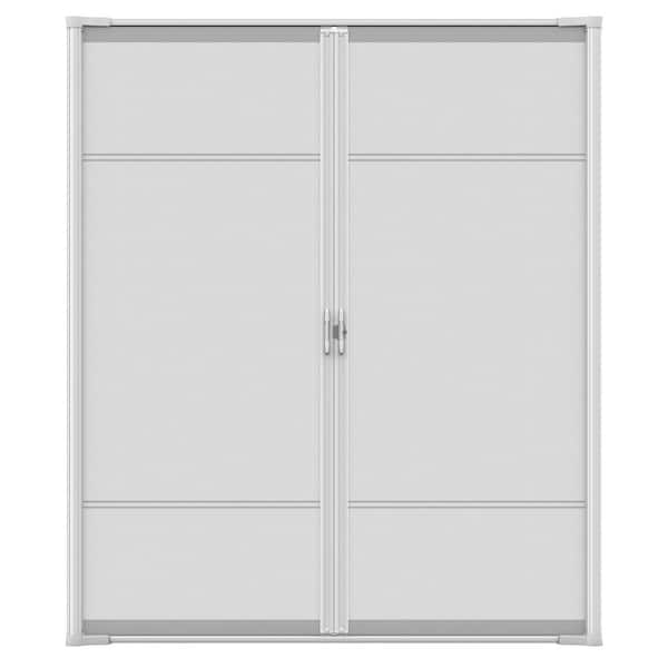 Weather Star 72 in. x 96 in. Brisa White Tall Double Retractable