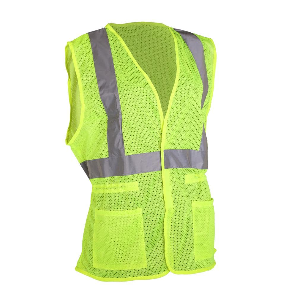 Women's Small/Medium Yellow ANSI Type R Class 2 Contoured Safety Vest with Adjustable Waist and 2 Mesh Pockets price history on PriceWatchPro
