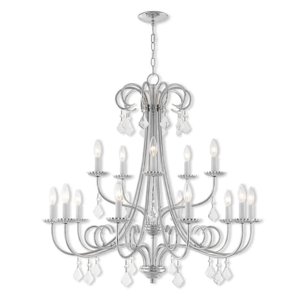 Livex Lighting Daphne 15 Light Polished Chrome Foyer Chandelier