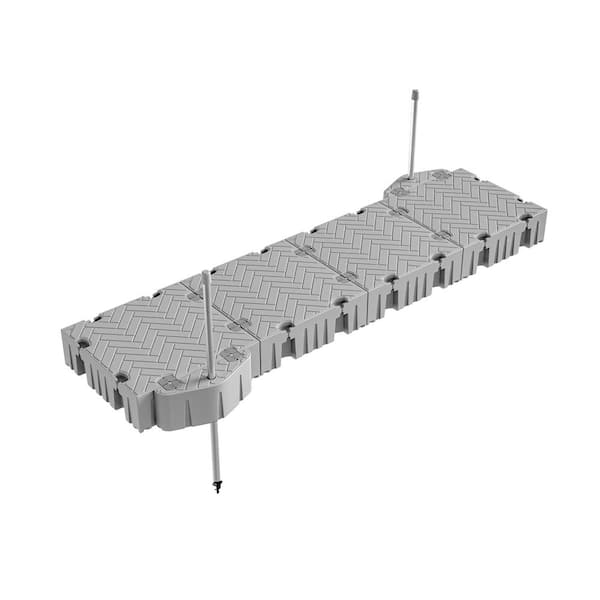 Tommy Docks Flexx 16 ft. Straight Floating Dock Package with Pipe Guides