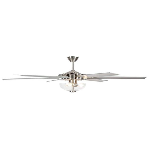 Flint Garden 70 in. Brushed Nickel 6 Blades Indoor Ceiling Fan 