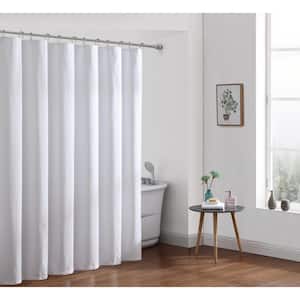 Shower Curtain - Solid White - 72 in. x 72 in. Water Repellent and Odor Resistant (Liner and Curtain In-One)