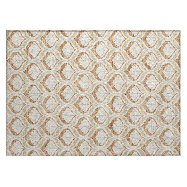 Chantille Machine Washable Indoor/Outdoor Abstract ACN2379 Copper 2 ft. x 3 ft. Accent Rug