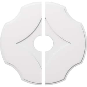 1 in. P X 12-1/2 in. C X 36 in. OD X 7 in. ID Percival Architectural Grade PVC Contemporary Ceiling Medallion, Two Piece