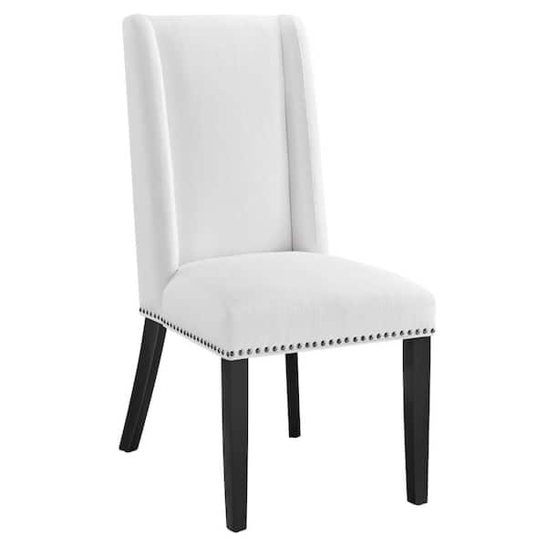 MODWAY Baron Fabric Dining Chair in White
