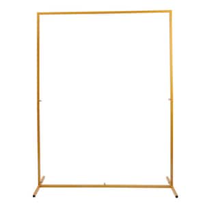 78.7 in. x 59.1 in. Gold Rectangle Iron Metal Wedding Arch Stand Background Props Flower Rack Arbor