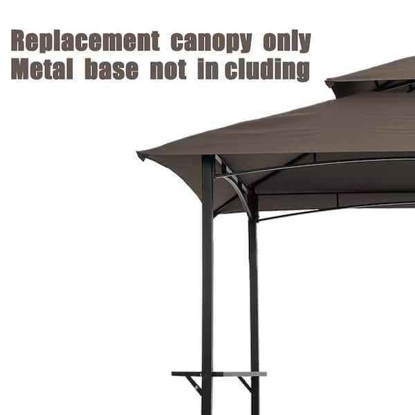 Amucolo 8 ft. x 5 ft. Brown Grill Gazebo Replacement Canopy