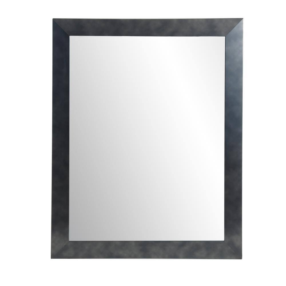 BrandtWorks Clouded Gunmetal Wide Framed Wall Mirror 40 in. W x 67 in