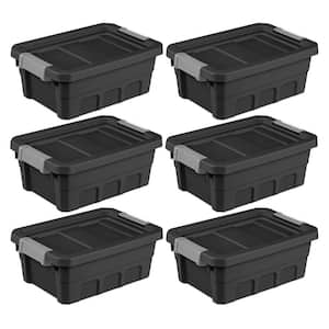 4-Gal. Storage Totes with Latch Clip Lids 6 Pack