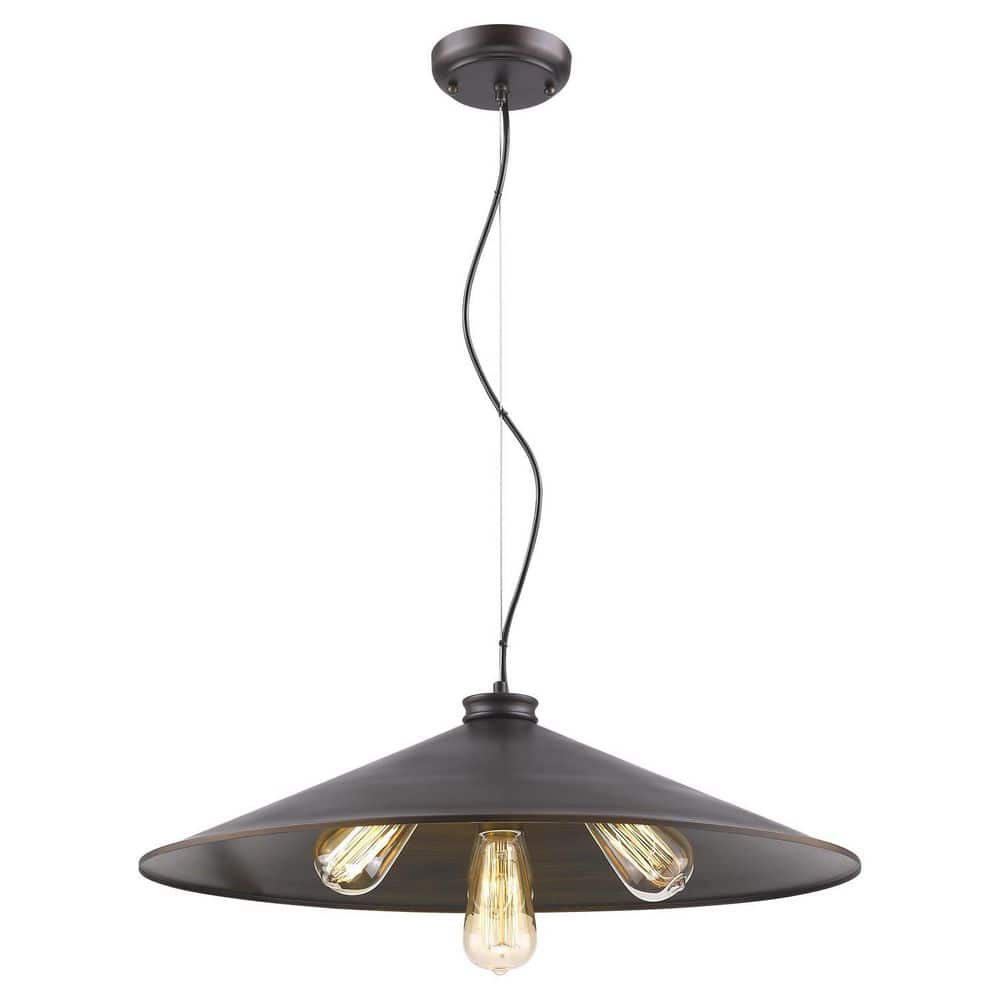 60-Watt 4-Light Bronze Pendant Light with Metal, No Bulbs Included price history on PriceWatchPro