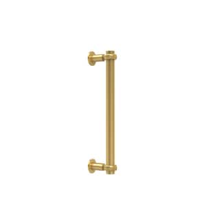Contemporary 12 in. Back to Back Shower Door Pull with Twisted Accent in Polished Brass
