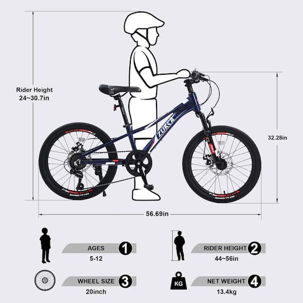 Zeus & Ruta 20 in. Mountain Bike for Girls and Boys Mountain