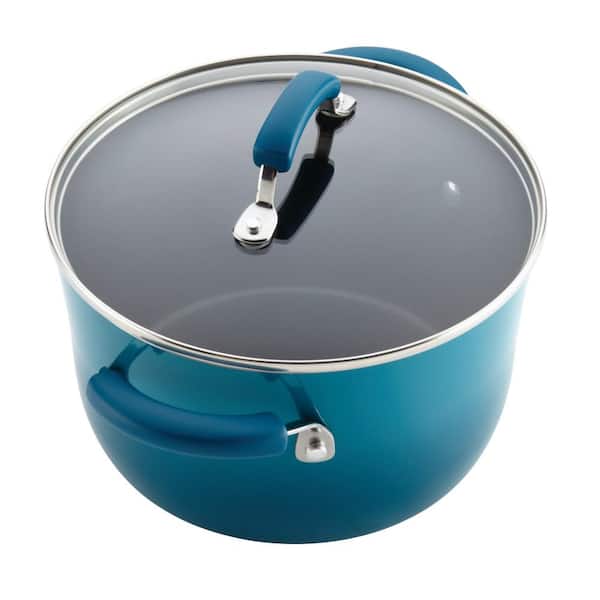 Rachael Ray 2-Piece Classic Brights Hard Enamel Aluminum Nonstick Skillet  Set, Marine Blue 9.25 in. and 11 in. 17642 - The Home Depot