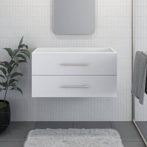 Napa 40 in. W x 20 in. D x 21 in. H Single Sink Bath Vanity Cabinet without Top in White, Wall Mounted