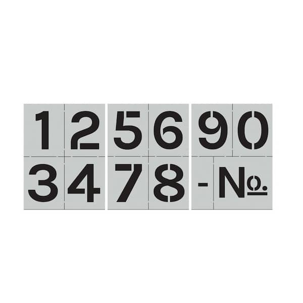 4″ Corsiva Number Stencil Set