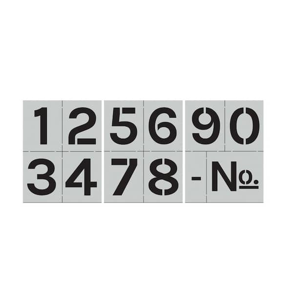 Stencil1 Block Numbers Stencil Set S1_NUM4_C - The Home Depot