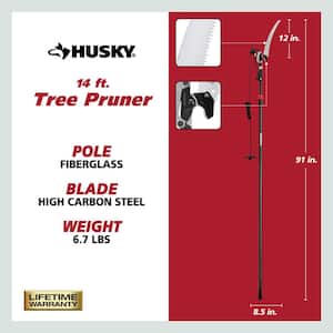 12 in. Forged Steel Blade 14 ft. Tree Pruner and Saw