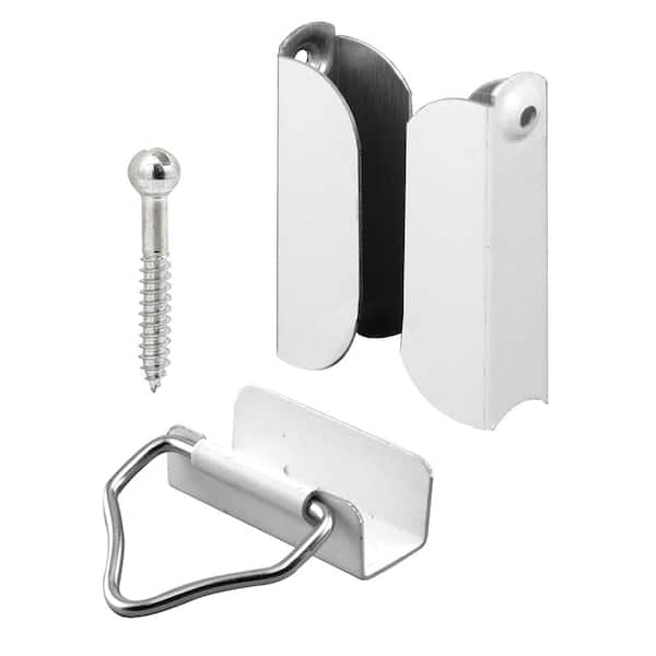 Unbranded 7/16 in. White Aluminum Construction Screen Hanger and Latch Set (2-Pack)