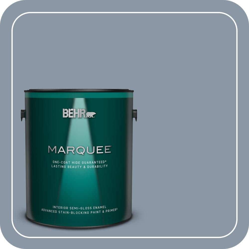 BEHR MARQUEE 1 gal. #ICC-103 Approaching Dusk Semi-Gloss Enamel ...