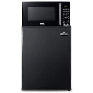 2.4 cu. ft. Mini Fridge in Black without Freezer and 0.7 cu. ft. Microwave Combo