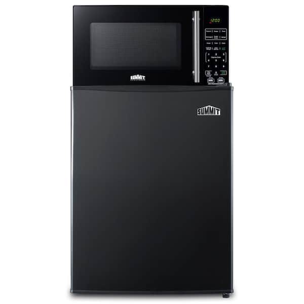 Summit Appliance 2.4 cu. ft. Mini Fridge in Black without Freezer and 0.7 cu. ft. Microwave Combo