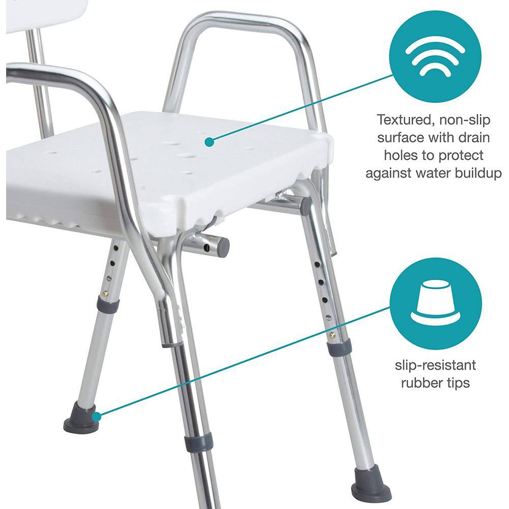 Dmi Shower Seat,Plastic,19 in Seat W 522-1733-1900