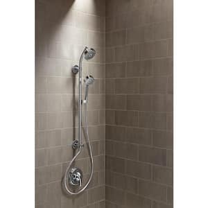 Awaken G90 4-Spray Wall Mount Handheld Shower Head with 2.5 GPM in Vibrant Brushed Moderne Brass