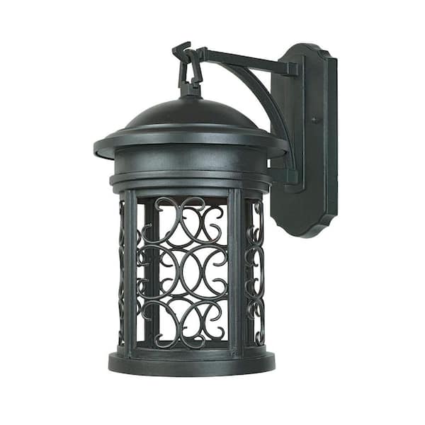 Ellington Oil Rubbed Bronze 1-Light Outdoor Line Voltage Hardwired Porch Light Wall Sconce with No Bulb Included