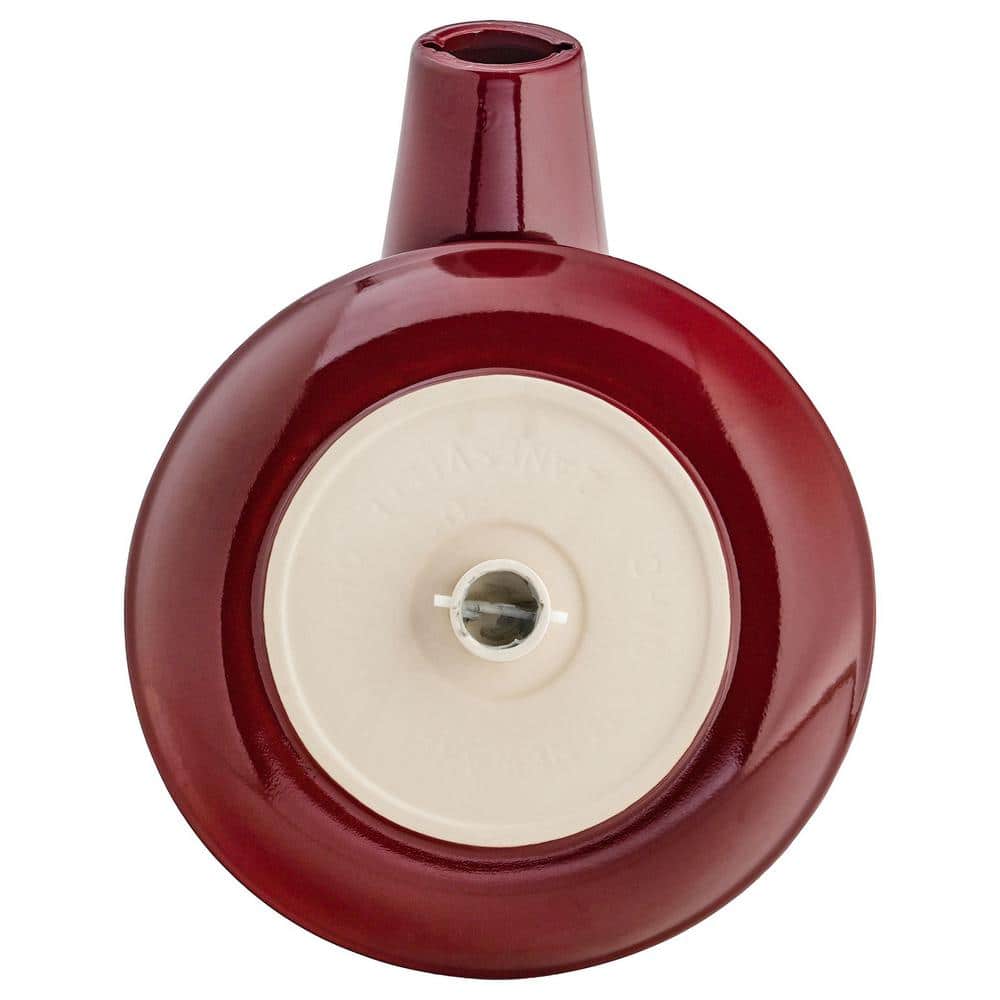 Burgundy Ceramic Clay Pedestal Bird Bath, 22"H x 17"D