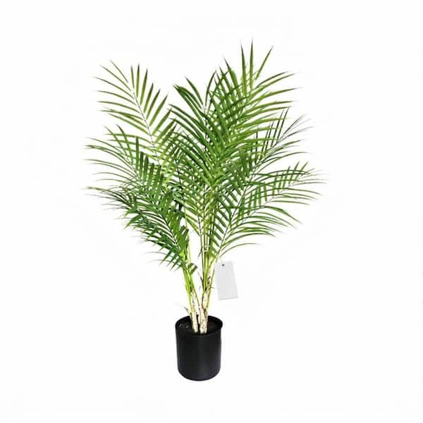 Afoxsos 5 in. Artificial Green Indoor/Outdoor Paradise Palm Tree Plant Pet  Safe Modern Fake Tropical for Home Office Decor 59A1124A1578 - The Home  Depot