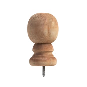 4 in. x 4 in. Wood Colonial Ball Post Top Finial (6-Pack)