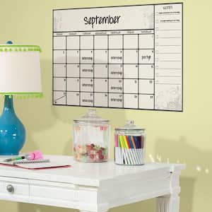 2.5 in. x 27 in. Scroll Dry Erase Calendar Peel and Stick Wall Decals