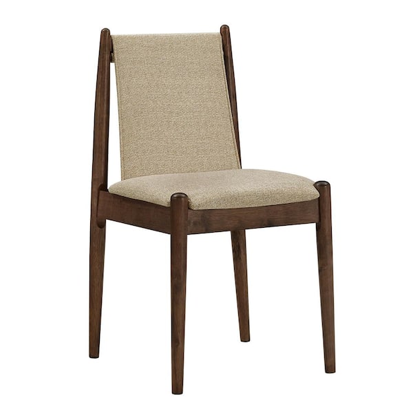 HomeSullivan Walnut Cocoa Fabric Dining Chair (Set Of 2)