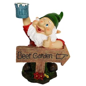 10.5 in. Beer Garden Gnome Garden Statue
