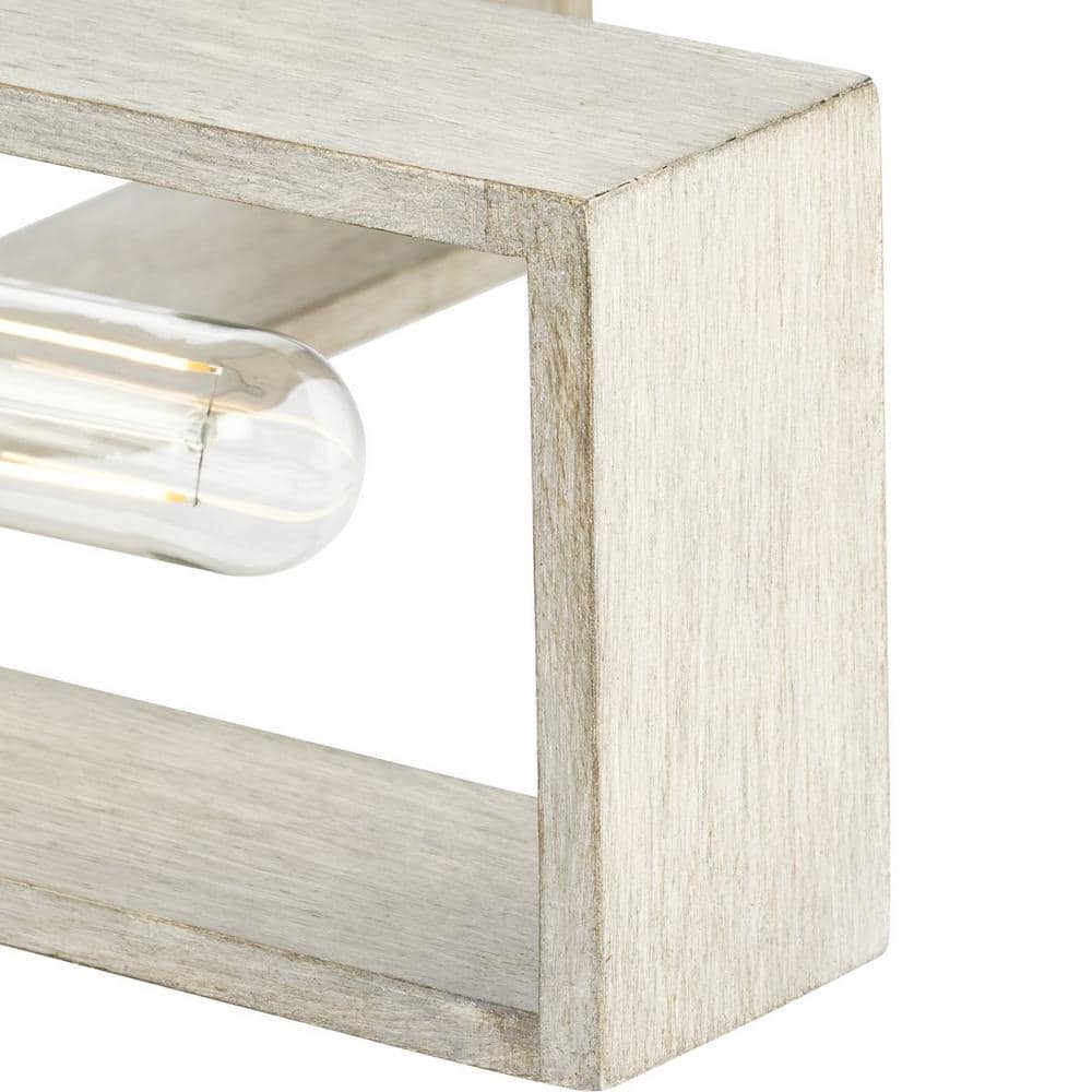 Boundary Brushed Nickel and Oak 4-Light Flush Mount