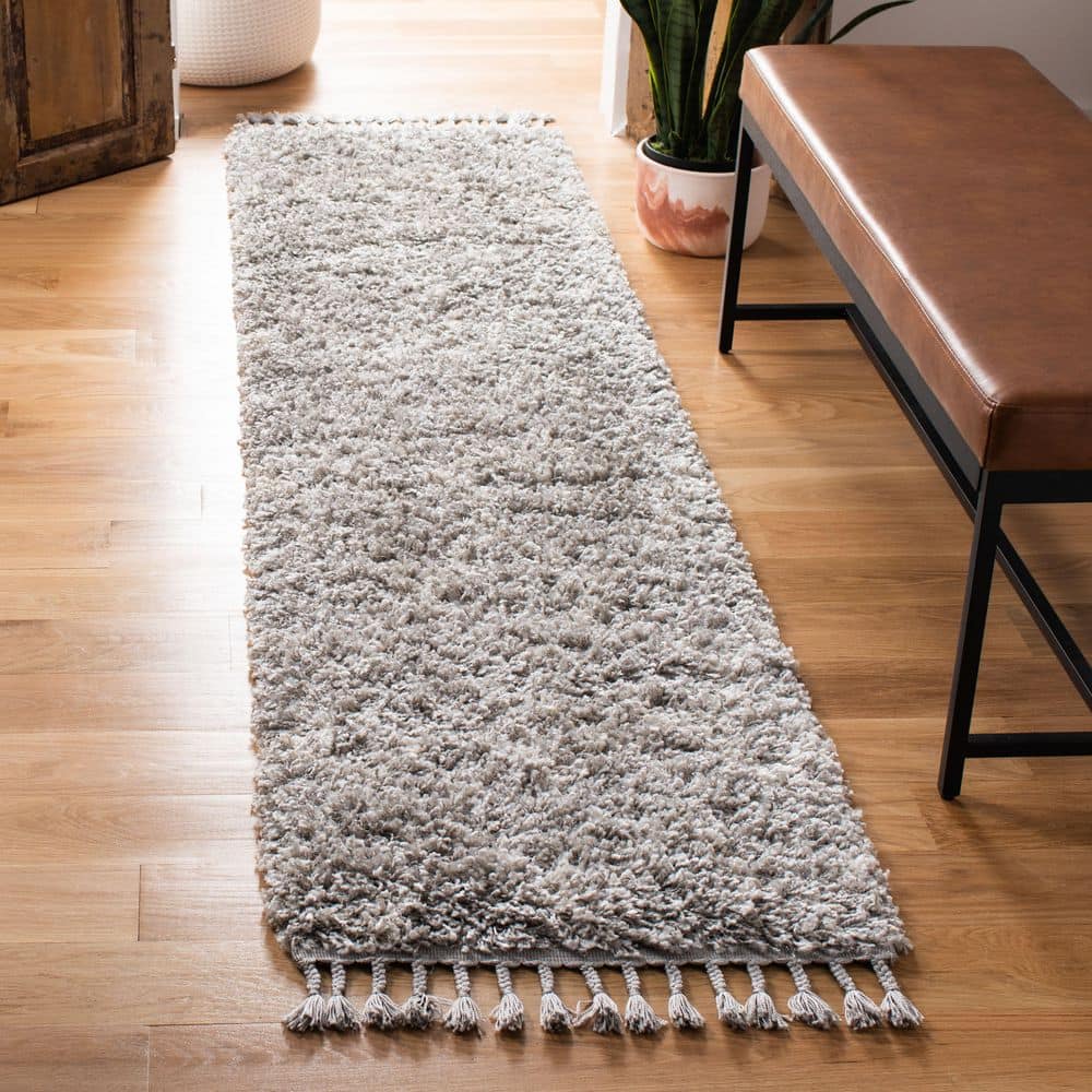 Pro Lux Shag 3 ft. x 6 ft. Gray/Cream Tribal Geometric Runner Rug price history on PriceWatchPro