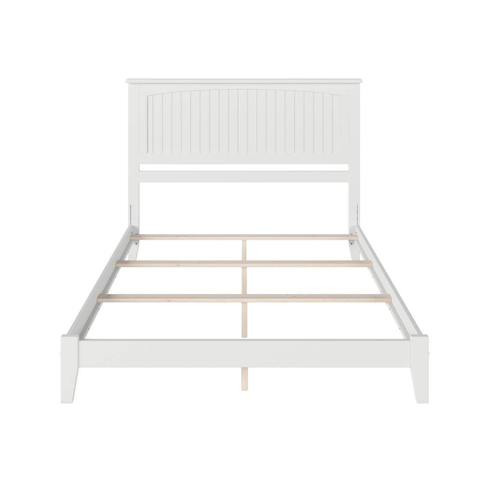 Nantucket King Wood Frame Bed with Drawer and Headboard in Grey