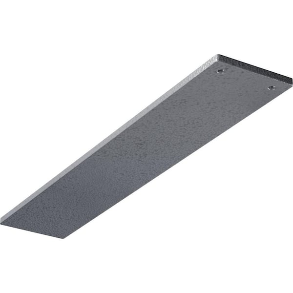 Ekena Millwork 3 in. x 0.25 in. x 16 in. Steel Hammered Light Blue Logan Bracket