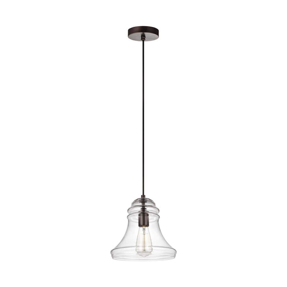 Doyle Oil Rubbed Bronze Mini Globe Pendant with Clear Glass Shade