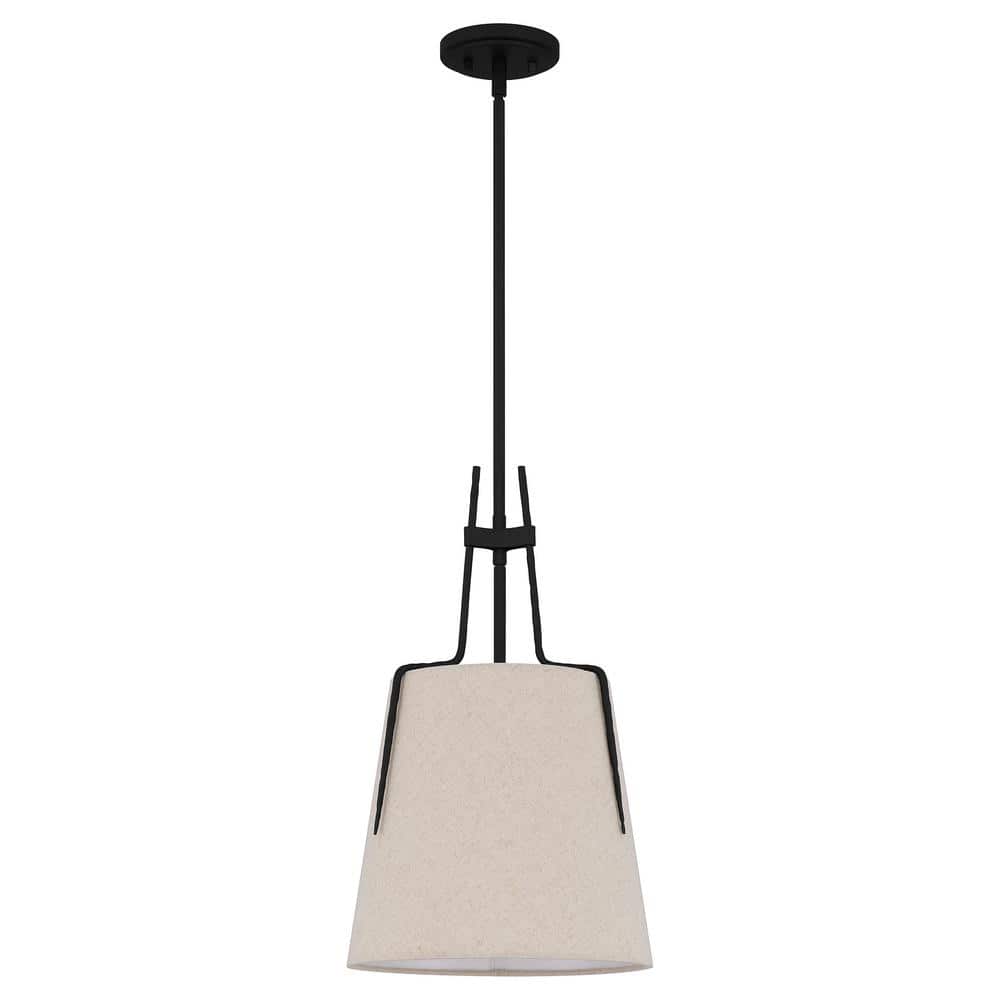 Leona Matte Black Glass LED Mini Pendant Light