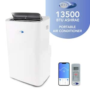 10,000 BTU (13,500 BTU ASHRAE) Portable Air Conditioner Cools 500 sq. ft. with Dehumidifier, Heater and Remote in White