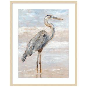 "Beach Heron I" by Ethan Harper 1 Pieceood Framed Giclee Animal Art Print 33 in. x 26 in.