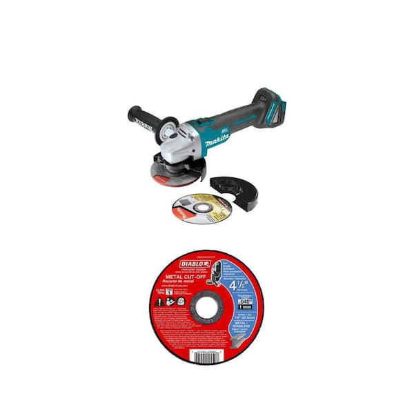 18V LXT Brushless 4-1/2/5 in. Angle Grinder and 4-1/2 in. Cut-Off Disc (15-Pack) Combo