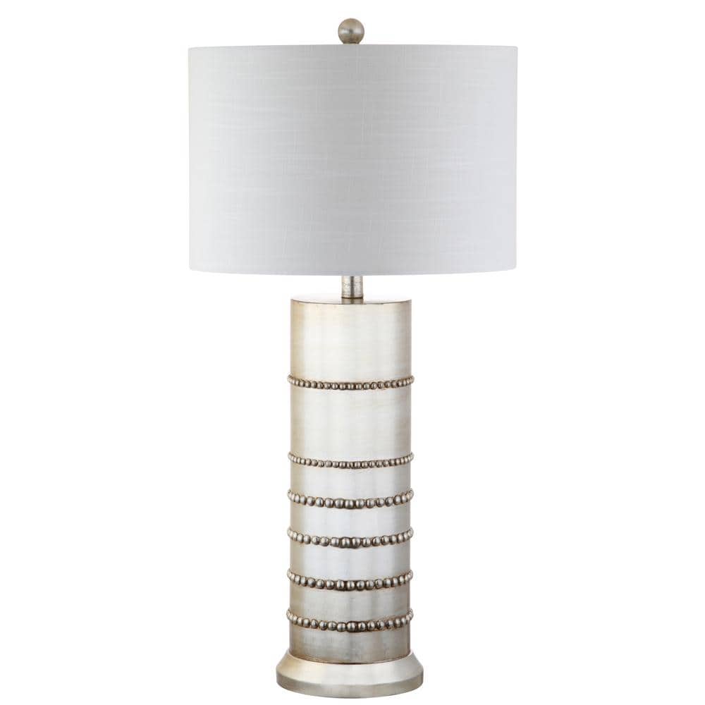 Evelyn 31" Silver Resin Table Lamp with Chrome Finish
