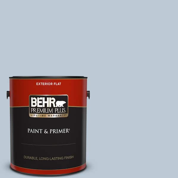 BEHR PREMIUM PLUS 1 gal. #S520-2 Journeys End Flat Exterior Paint & Primer