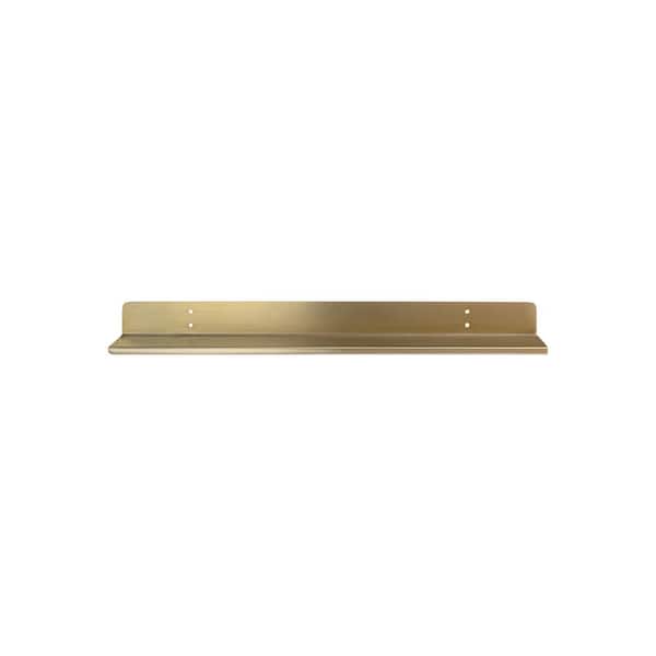 MH LONDON Billy 6 in. x 24 in. x 2 in. Gold Iron Floating Shelf