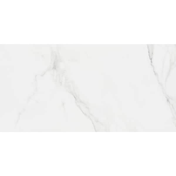 ELIANE Belmar White AC 12 in. x 24 in. Glazed Porcelain Floor and Wall Tile (17.60 sq. ft./Case)